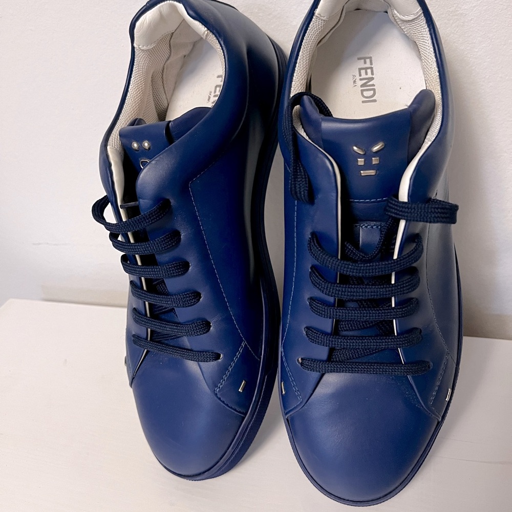 Fendi Leather Face Sneaker Shoes